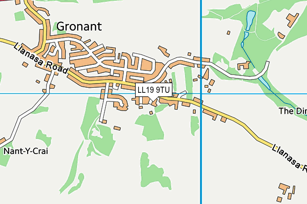 LL19 9TU map - OS VectorMap District (Ordnance Survey)