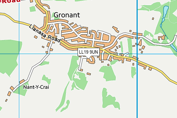 LL19 9UN map - OS VectorMap District (Ordnance Survey)