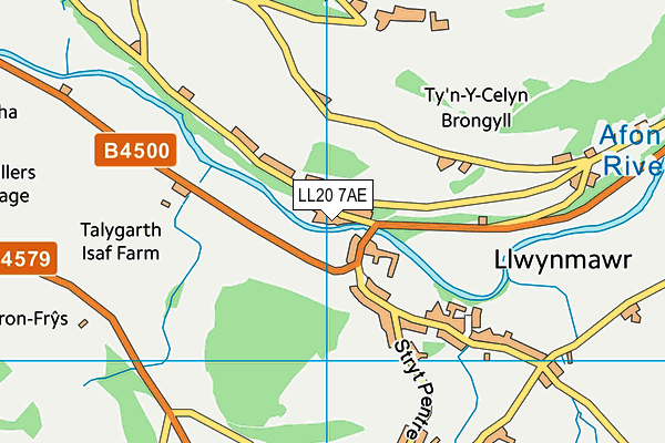 LL20 7AE map - OS VectorMap District (Ordnance Survey)