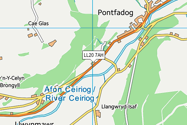 LL20 7AH map - OS VectorMap District (Ordnance Survey)