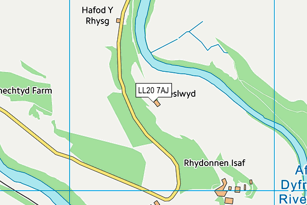 LL20 7AJ map - OS VectorMap District (Ordnance Survey)