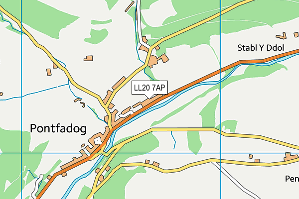 LL20 7AP map - OS VectorMap District (Ordnance Survey)