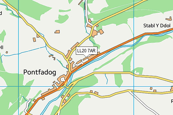 LL20 7AR map - OS VectorMap District (Ordnance Survey)