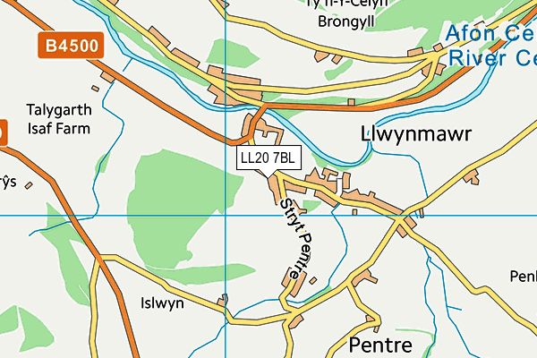 LL20 7BL map - OS VectorMap District (Ordnance Survey)