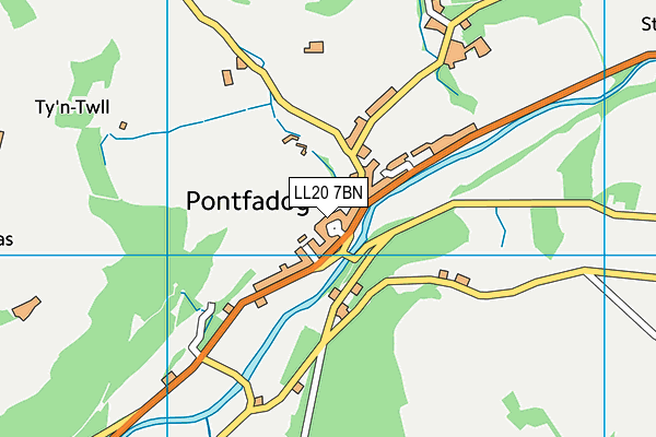 LL20 7BN map - OS VectorMap District (Ordnance Survey)