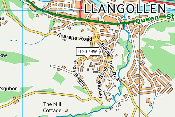 LL20 7BW map - OS VectorMap District (Ordnance Survey)