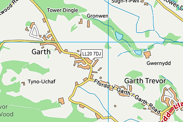 LL20 7DJ map - OS VectorMap District (Ordnance Survey)