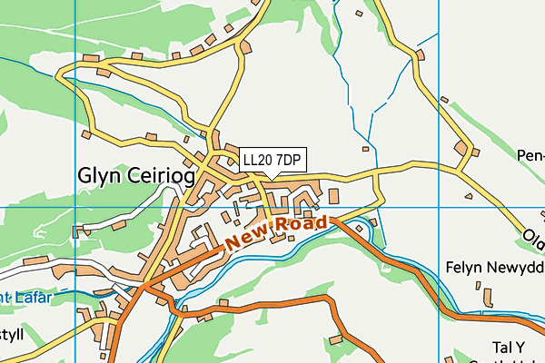 LL20 7DP map - OS VectorMap District (Ordnance Survey)