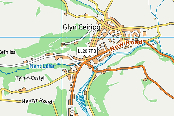 LL20 7FB map - OS VectorMap District (Ordnance Survey)