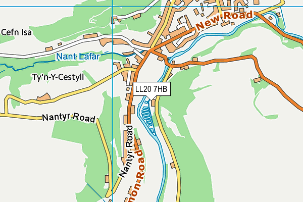 LL20 7HB map - OS VectorMap District (Ordnance Survey)