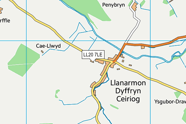 LL20 7LE map - OS VectorMap District (Ordnance Survey)