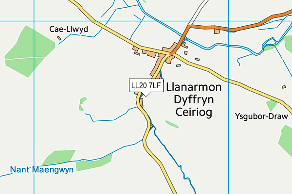 LL20 7LF map - OS VectorMap District (Ordnance Survey)