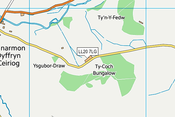 LL20 7LG map - OS VectorMap District (Ordnance Survey)