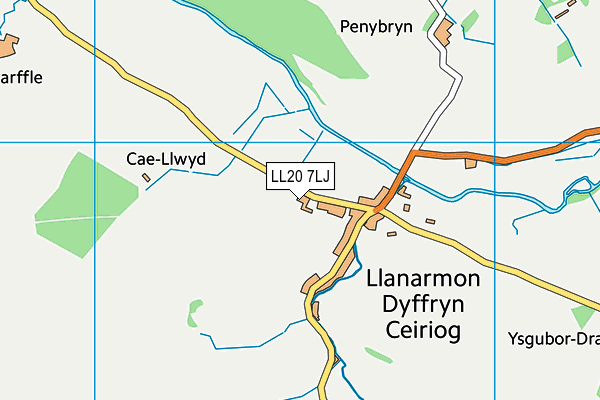 LL20 7LJ map - OS VectorMap District (Ordnance Survey)