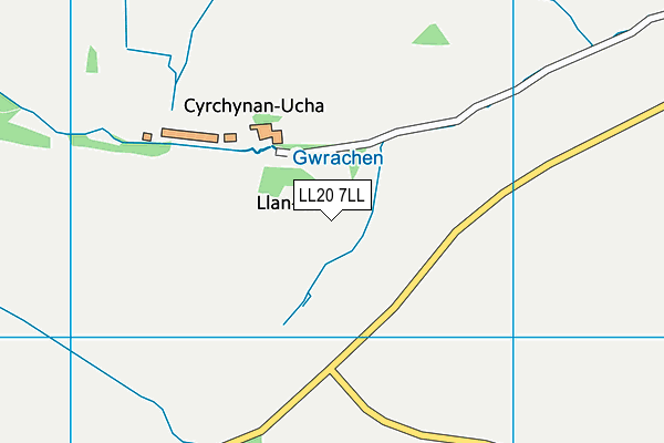 LL20 7LL map - OS VectorMap District (Ordnance Survey)
