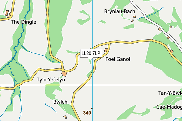 LL20 7LP map - OS VectorMap District (Ordnance Survey)