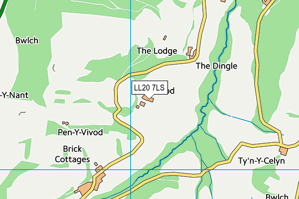 LL20 7LS map - OS VectorMap District (Ordnance Survey)