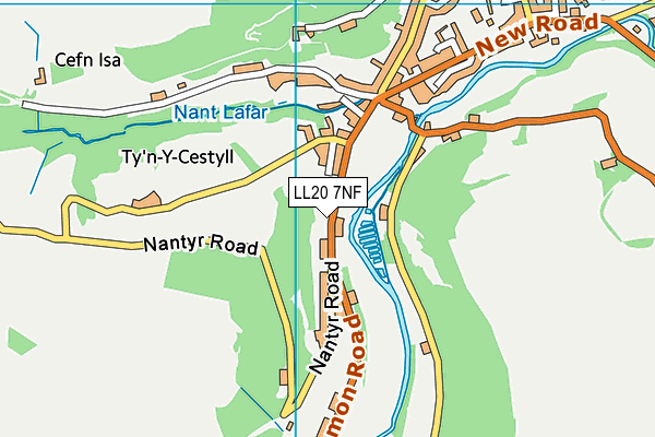 LL20 7NF map - OS VectorMap District (Ordnance Survey)