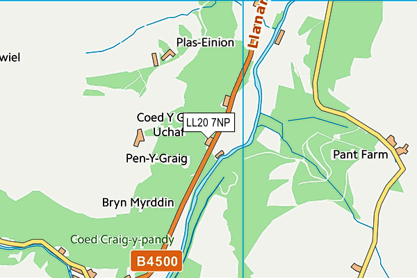 LL20 7NP map - OS VectorMap District (Ordnance Survey)