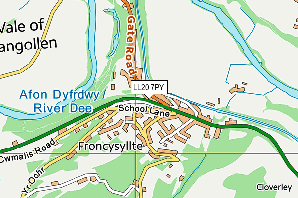 LL20 7PY map - OS VectorMap District (Ordnance Survey)