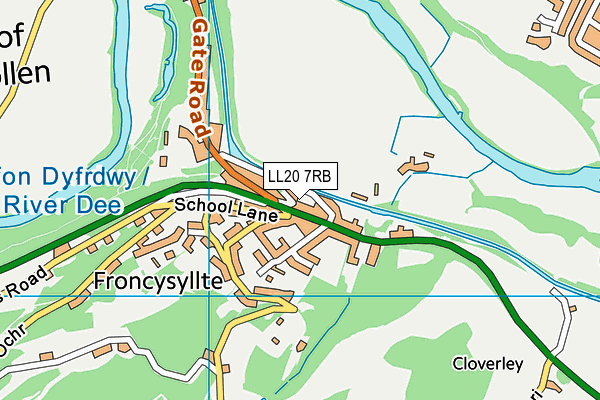 LL20 7RB map - OS VectorMap District (Ordnance Survey)