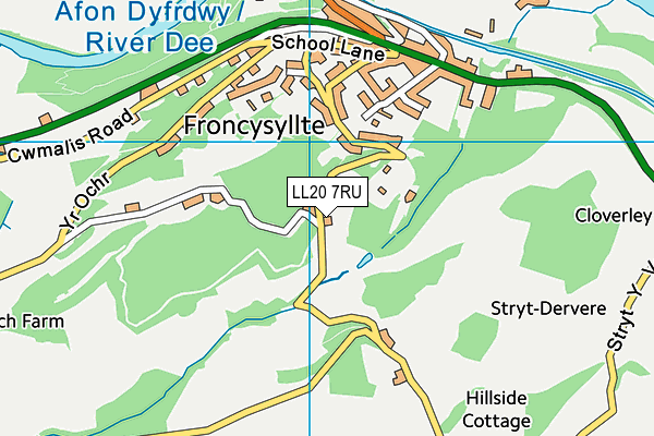 LL20 7RU map - OS VectorMap District (Ordnance Survey)