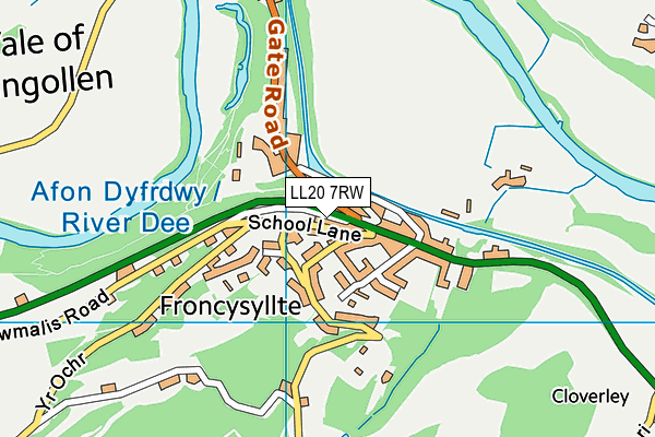 LL20 7RW map - OS VectorMap District (Ordnance Survey)