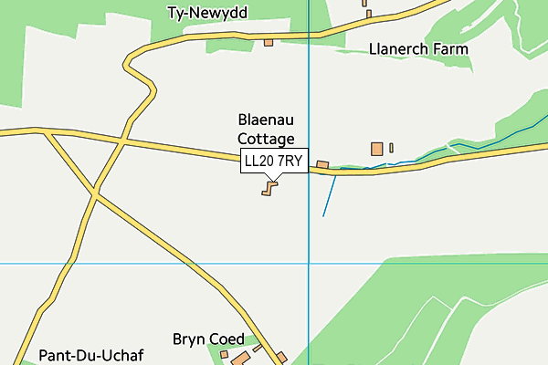 LL20 7RY map - OS VectorMap District (Ordnance Survey)