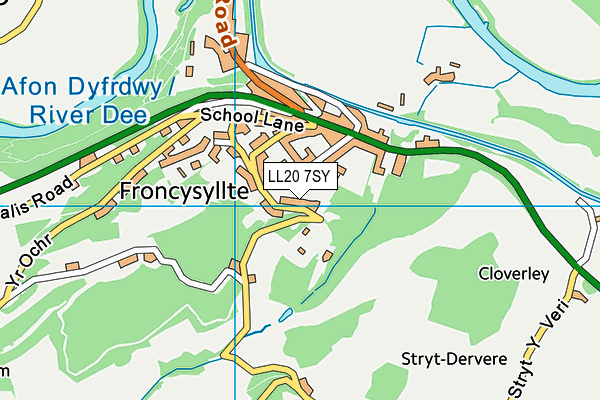 LL20 7SY map - OS VectorMap District (Ordnance Survey)