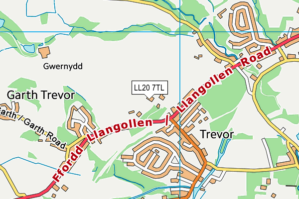 LL20 7TL map - OS VectorMap District (Ordnance Survey)