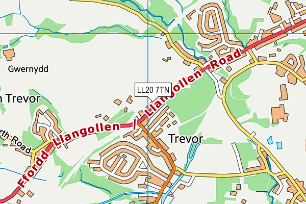 LL20 7TN map - OS VectorMap District (Ordnance Survey)