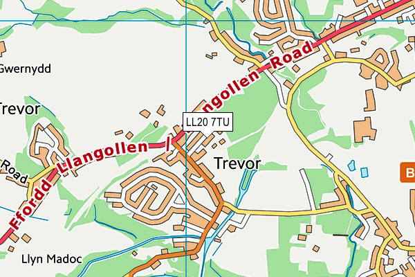 LL20 7TU map - OS VectorMap District (Ordnance Survey)