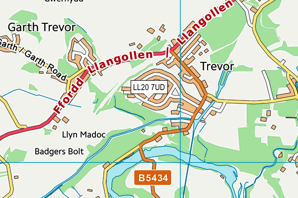 LL20 7UD map - OS VectorMap District (Ordnance Survey)