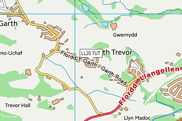 LL20 7UT map - OS VectorMap District (Ordnance Survey)