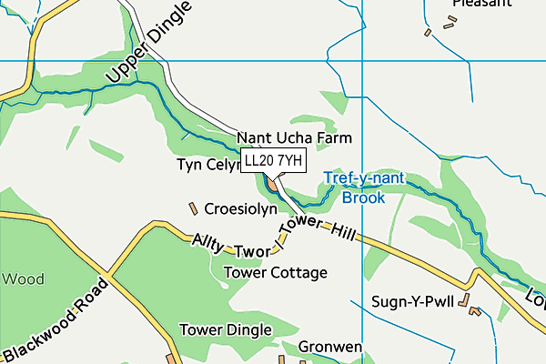 LL20 7YH map - OS VectorMap District (Ordnance Survey)