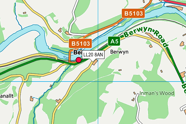 LL20 8AN map - OS VectorMap District (Ordnance Survey)