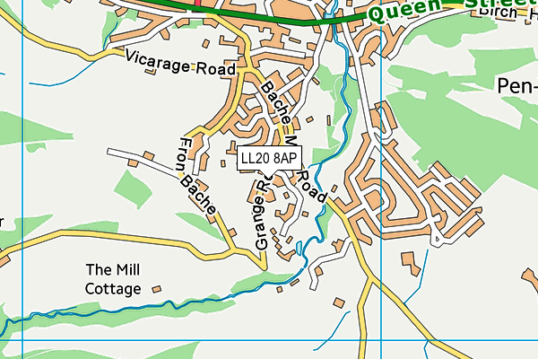 LL20 8AP map - OS VectorMap District (Ordnance Survey)