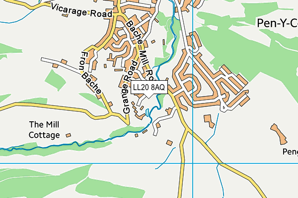 LL20 8AQ map - OS VectorMap District (Ordnance Survey)