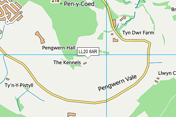 Ysgol Bryn Collen Llangollen map (LL20 8AR) - OS VectorMap District (Ordnance Survey)