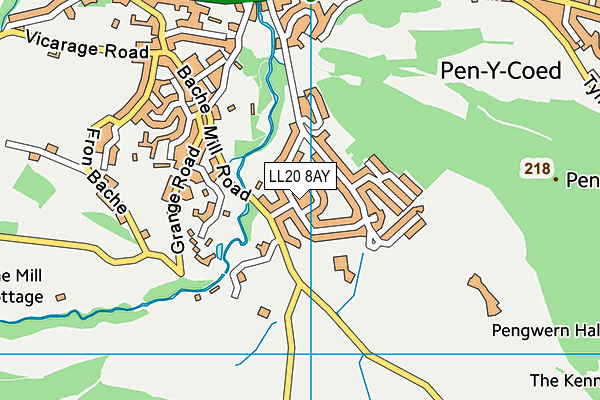 LL20 8AY map - OS VectorMap District (Ordnance Survey)
