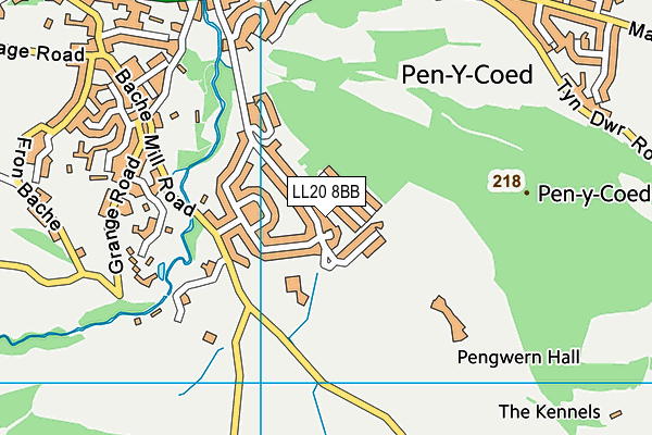 LL20 8BB map - OS VectorMap District (Ordnance Survey)