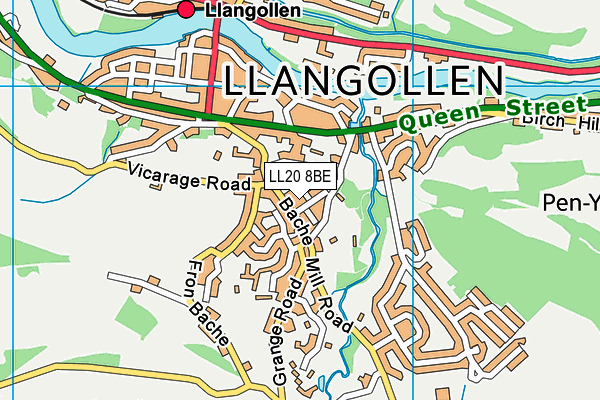 LL20 8BE map - OS VectorMap District (Ordnance Survey)