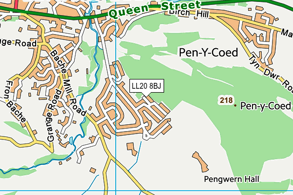 LL20 8BJ map - OS VectorMap District (Ordnance Survey)