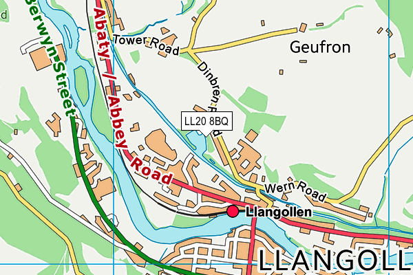 LL20 8BQ map - OS VectorMap District (Ordnance Survey)