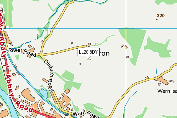 LL20 8DY map - OS VectorMap District (Ordnance Survey)