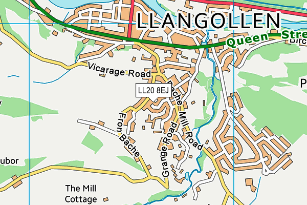 LL20 8EJ map - OS VectorMap District (Ordnance Survey)