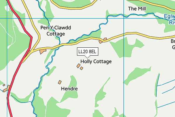 LL20 8EL map - OS VectorMap District (Ordnance Survey)