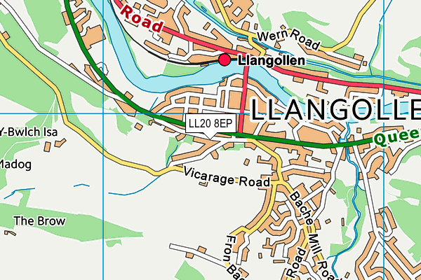 LL20 8EP map - OS VectorMap District (Ordnance Survey)