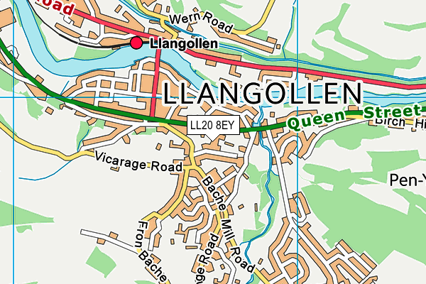 LL20 8EY map - OS VectorMap District (Ordnance Survey)