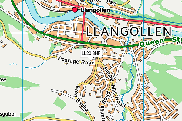 LL20 8HF map - OS VectorMap District (Ordnance Survey)